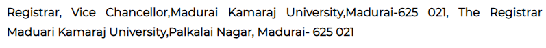 Madurai Kamaraj University recruitment 2020 | Various Registrar-director posts